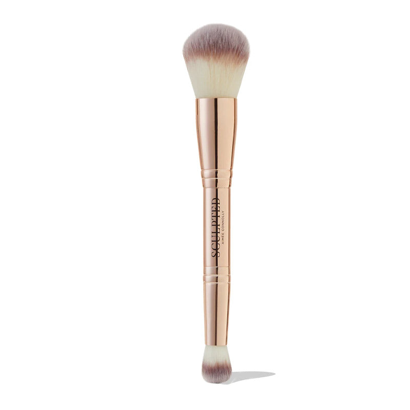 Sculpted By Aimee Connolly Dual Ended Beauty Buffer Complexion Brush | dual ended face brush | concealer and foundation brush duo