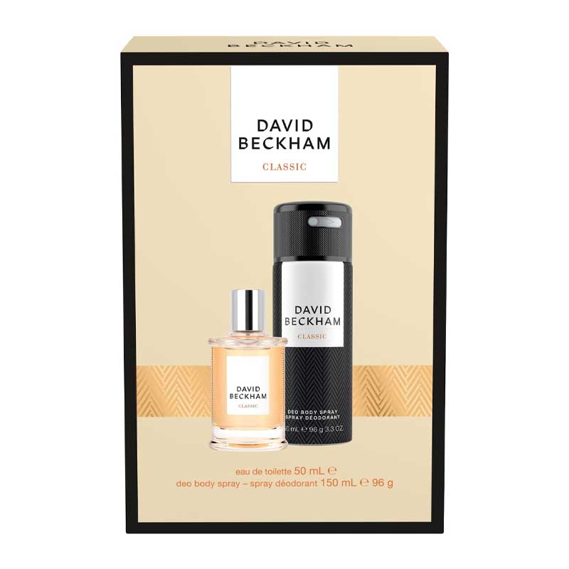 David Beckham | Classic | Gift Set | captivating | eau de toilette | deodorant | body spray | timeless | fragrance | style | fresh | blend | gin | tonic | lime | amber | spicy | citrus | scent | warm | woody | modern 