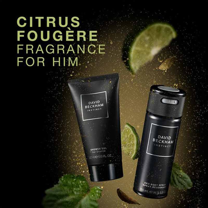 David Beckham, Instinct, Gift Set, shower gel, deodorant, citrus fragrance