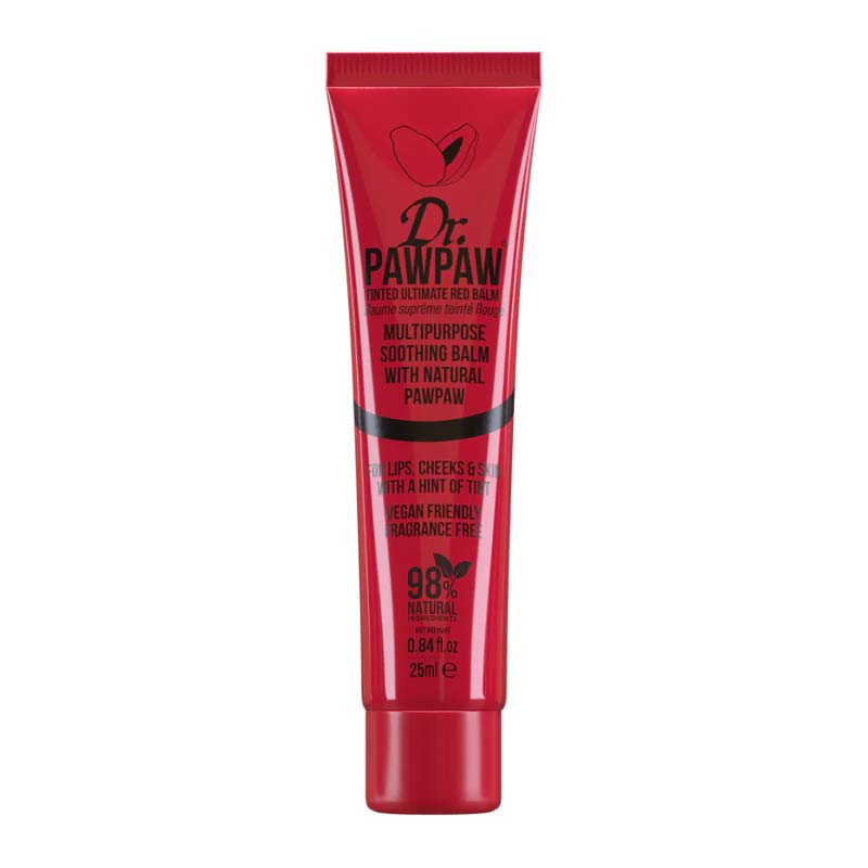 Dr Paw Paw Multipurpose Soothing Balm | Tinted Ultimate Red Balm | benefits of the original balm | gorgeous hint of red tint | perfect for lips and cheeks.
