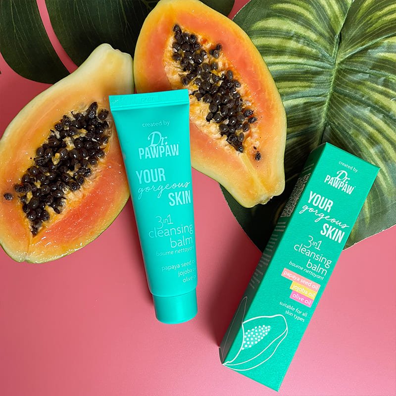 Dr Paw Paw Your Gorgeous Skin 3 in 1 Cleansing Balm | multiple benefits | versatile balm | beautifully nourished | glowing complexion | simplify skincare | smooth | soft canvas | favorite products.