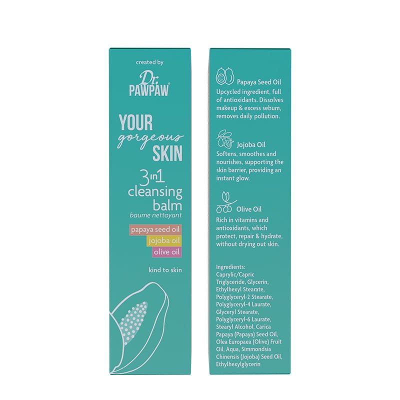 Dr Paw Paw Your Gorgeous Skin 3 in 1 Cleansing Balm | multiple benefits | versatile balm | beautifully nourished | glowing complexion | simplify skincare | smooth | soft canvas | favorite products.