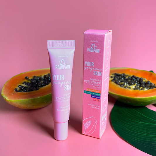 Dr Paw Paw Your Gorgeous Skin Brightening Eye Cream | targeted | rejuvenating eye cream | lightweight | vegan formula | suitable for all skin types | dark circles | youthful | firmer | brighter eye area | gorgeous skin deserves nothing less.
