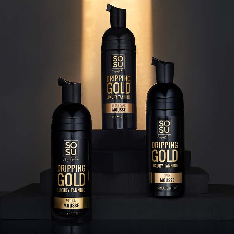 SOSU by Suzanne Jackson Dripping Gold Luxury Tanning Mousse - Dark | dark tan | sosu tan 