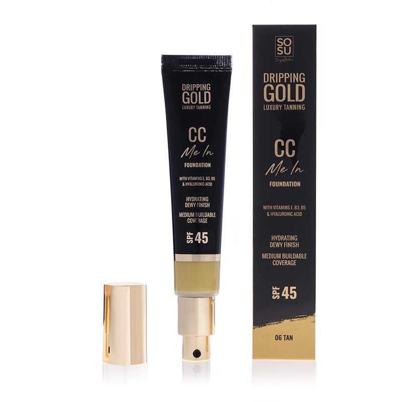 SoSu by SJ Dripping Gold CC Me In Foundation Medium Coverage SPF 45 06 Tan
