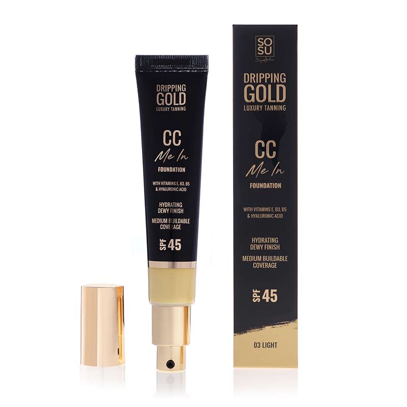 SoSu by SJ Dripping Gold CC Me In Foundation Medium Coverage SPF 45 03 Light