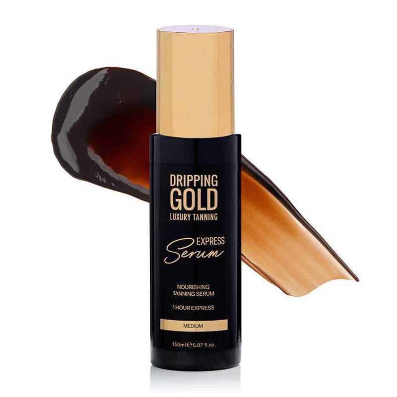 Dripping Gold Express Serum | Quick-developing tan | Light glow in 1 hour, medium in 2, dark in 3 | Dark