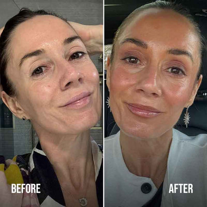Dripping Gold Face Tanning Serum Before & After