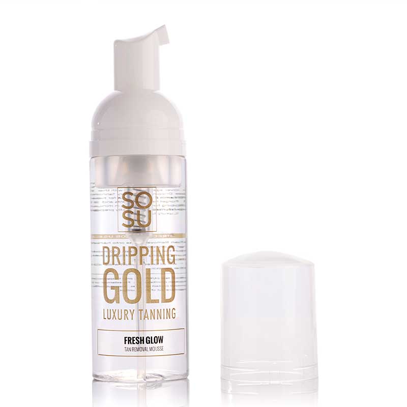 Dripping Gold Tan Removal Mousse | Effortlessly removes old tan | Prepares skin for new self-tan | Infused with Vitamin E and A | Gentle formula | Nourishes and revitalizes skin | No harsh ingredients | Provides a fresh start for your tan