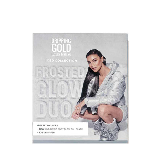 Dripping Gold Frosted Glow Duo Silver Body Oil Gift Set