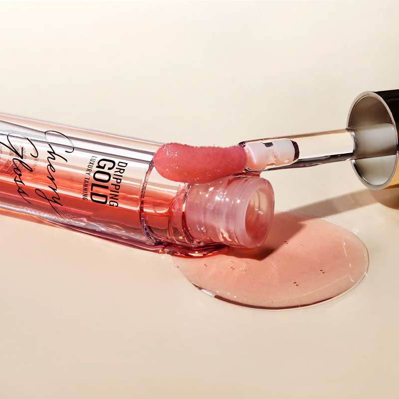 Dripping Gold Hydrating Lip Oil | incredibly | nourishing | lip| oil | subtle | colour | gloss | pink | red | juicy | hydrating | beauty | necessary | light | cherry | lips | moisturized | nourished