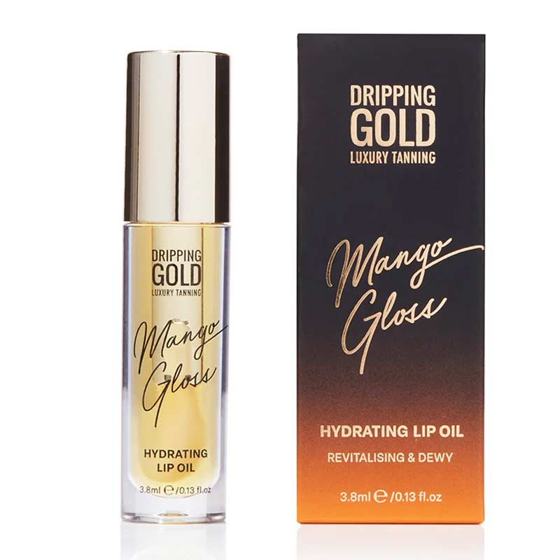 Dripping Gold Hydrating Lip Oil | Mango | hydrate | golden | glow | glossy | juice | nourishing | lip| oil | light | cherry | lips | moistened | nourished | revitalising 
