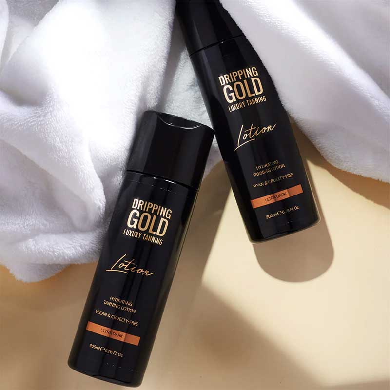 Dripping Gold Luxury Tanning Lotion nourishing nutrients | keep your skin looking healthy | deep radiant tan | shine | luscious