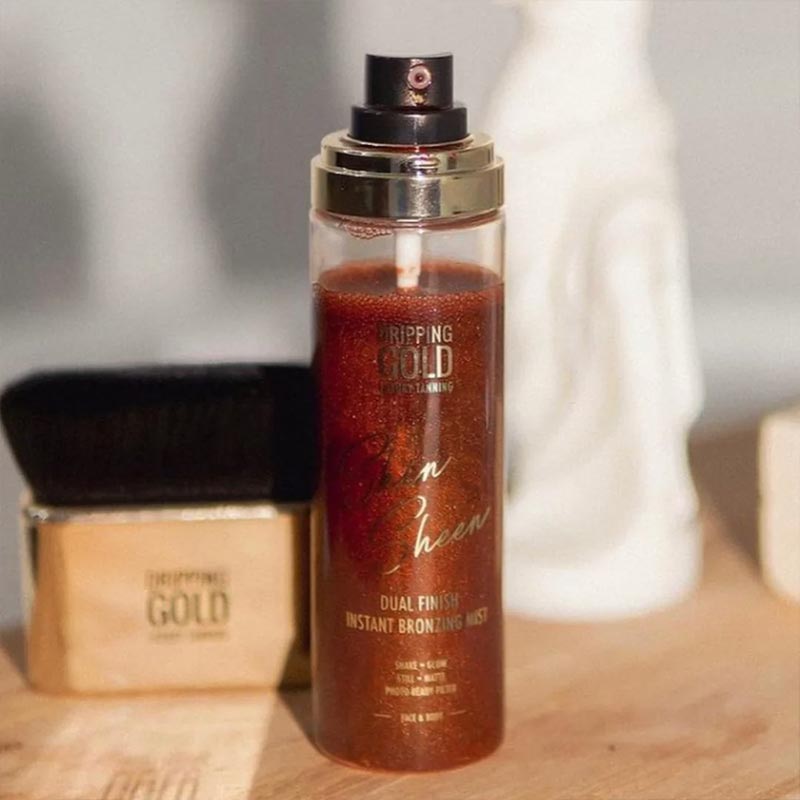 SOSU by Suzanne Jackson Dripping Gold Skin Sheen | SOSU | Shimmer tan | Dripping gold | Instant tan | Bronzing mist | Sosu tan | shimmer | matte tanning mist 