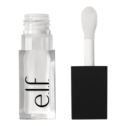 e.l.f. Glow Reviver Lip Oil | Tinted lip oil | High-shine finish | Hydrates lips | Enhances natural colour | Oversized plush cushion applicator | Sheer wash of colour | Minty scent | Wear alone or over lipstick | Vegan & Cruelty-Free | Crystal Clear