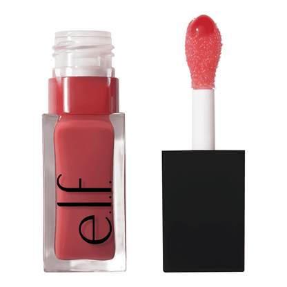 e.l.f. Glow Reviver Lip Oil | Tinted lip oil | High-shine finish | Hydrates lips | Enhances natural colour | Oversized plush cushion applicator | Sheer wash of colour | Minty scent | Wear alone or over lipstick | Vegan & Cruelty-Free | Rose Envy