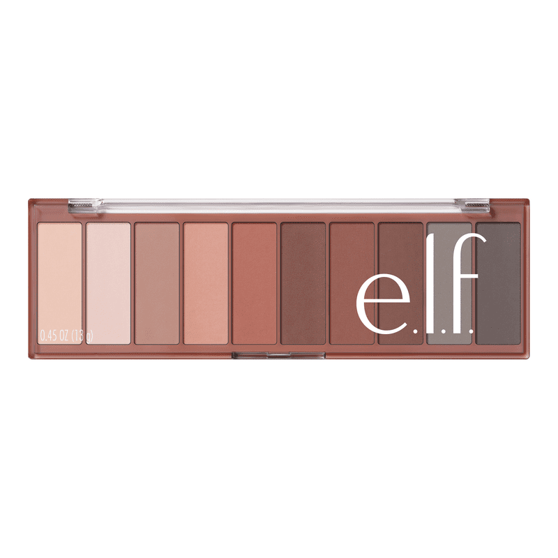 e.l.f. Perfect 10 Eyeshadow Palette | 10-color nude palette | Light & dark matte nude shades | Everyday wear