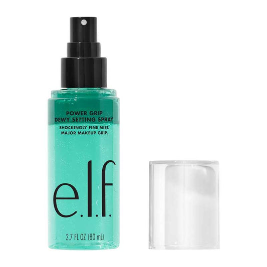 e.l.f. Power Grip Dewy Setting Spray | Bi-phase formula | Makeup-gripping water phase | Moisturizing oil phase | Locks in makeup | Long-lasting wear | Hydrated, dewy finish | Non-sticky feel