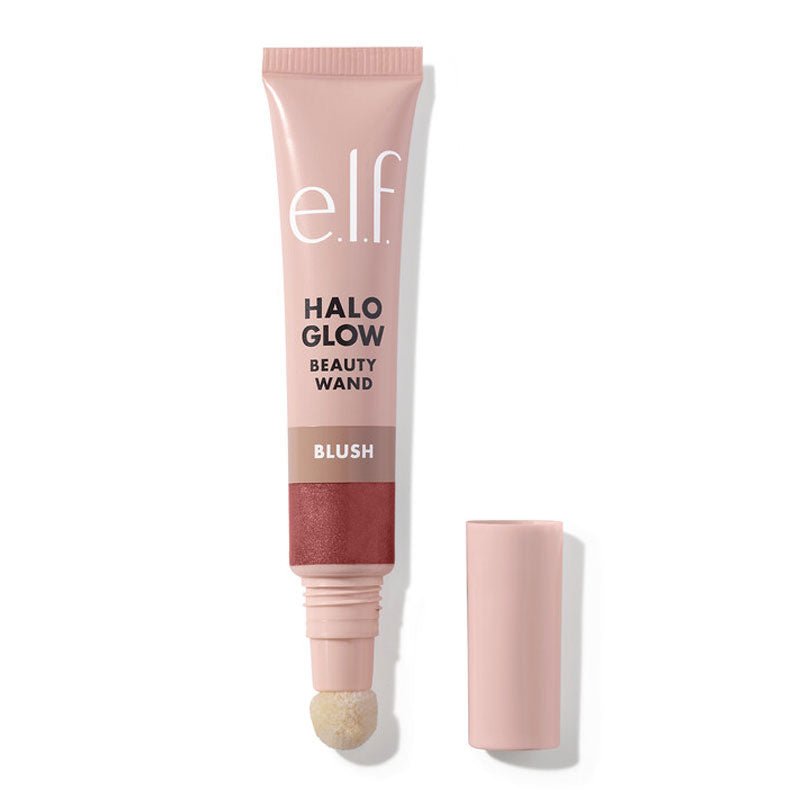 e.l.f. | Halo Glow | Blush |  Beauty Wand | luminous | pigmented | squalane | luminous | lightweight texture | flushed | pop of color | cushion-tip applicator | hydration | radiant | glowing | Candlelit | Rosé You Slay | Magic Hour | Berry Radiant