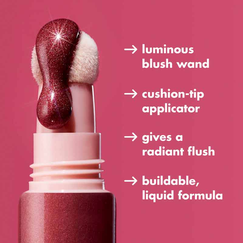 e.l.f. | Halo Glow | Blush |  Beauty Wand | luminous | pigmented | squalane | luminous | lightweight texture | flushed | pop of color | cushion-tip applicator | hydration | radiant | glowing | Candlelit | Rosé You Slay | Magic Hour | Berry Radiant
