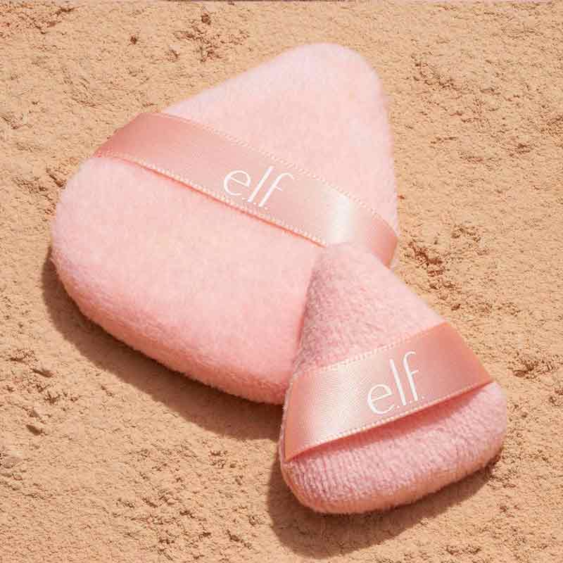 e.l.f. Halo Glow Pinkie Powder Puff and Powder Puff, makeup puff