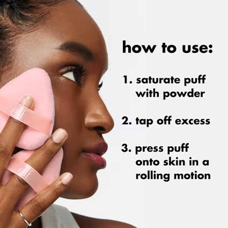 how to use the e.l.f. Halo Glow Powder Puff, velvet makeup sponge
