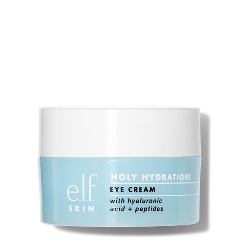 e.l.f. | Holy Hydration! | Eye Cream | tired eyes | rich | non-greasy | hyaluronic acid | peptides | deeply moisturizes | minimizing dark circles | refreshed | all skin types | dryness | puffiness | youthful appearance
