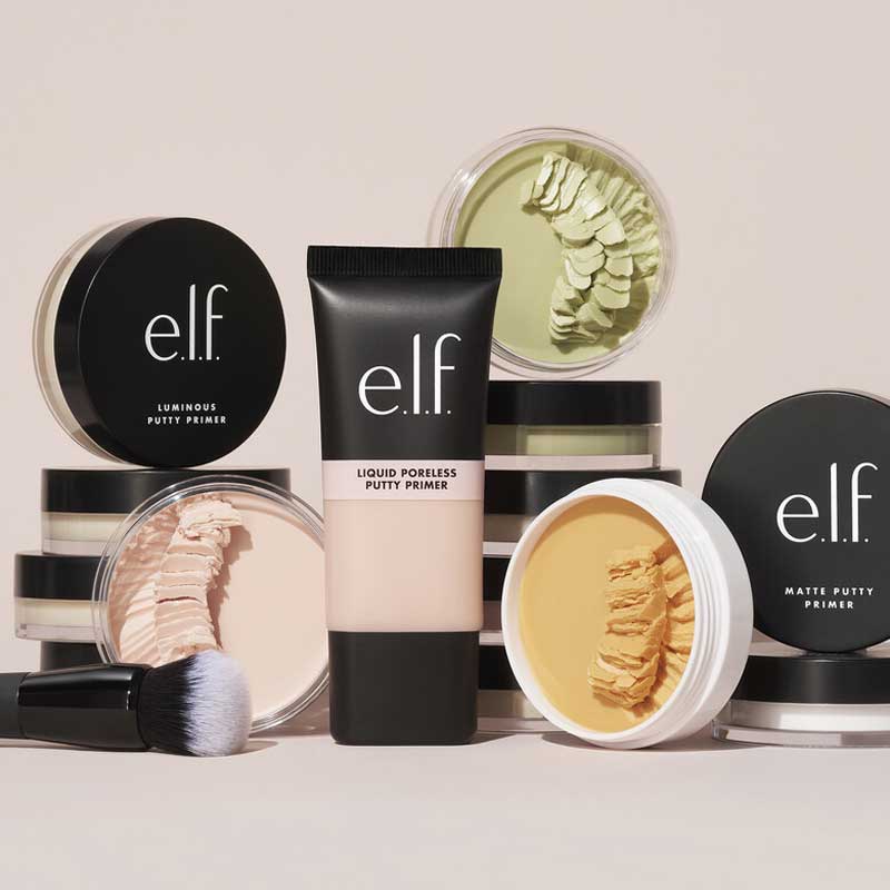 e.l.f. | Liquid | Poreless | Putty | Primer | flawless canvas | makeup application | lightweight | velvety | squalane | minimizes pores | smooths | strong grip | long-lasting | stay all day
