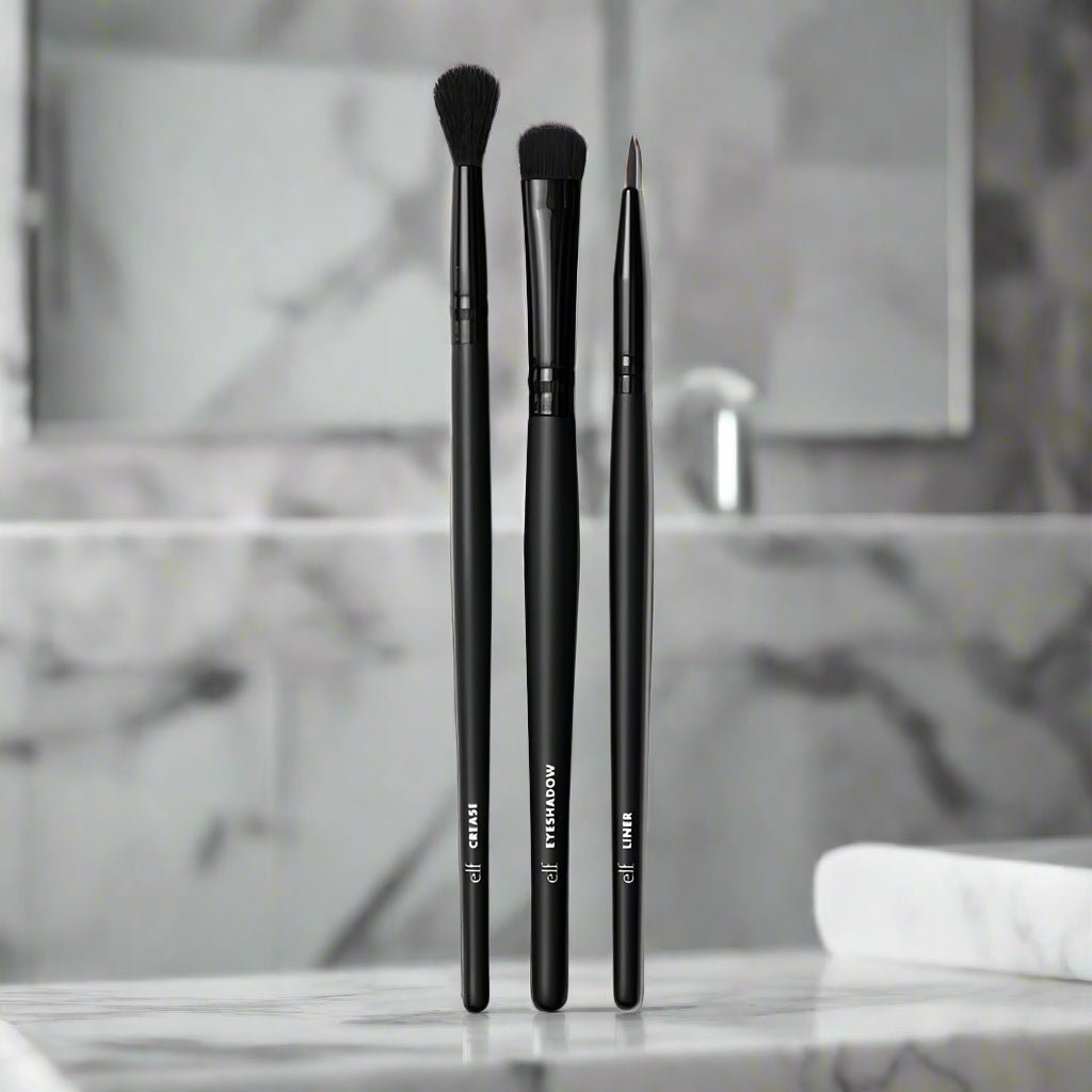 e.l.f No Budge Eye Brush Set, eyeshadow brushes, elf makeup brushes