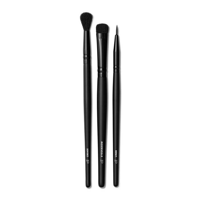 e.l.f. No Budge Eye Brush Set, eyeshadow brushes, liner brush