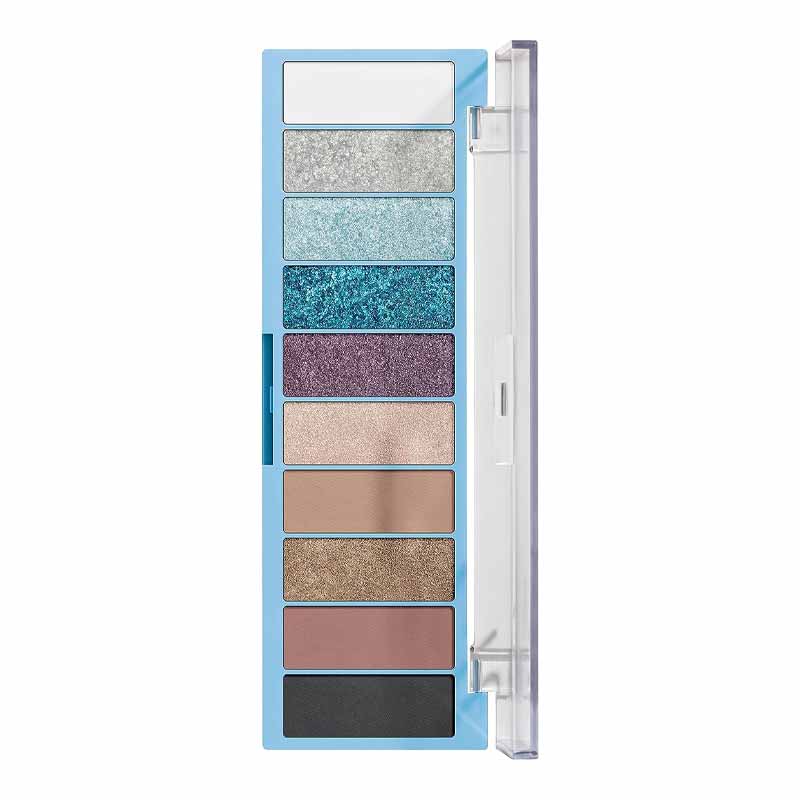 e.l.f. Perfect 10 Eyeshadow Palette | 10-Color Wonder | Creamy Mix of Cool-Tone Shades | Subtle Day Looks | Bold Night Looks | Pops of Blue and Purple Metallic Shimmer | Ultra-Pigmented | Matte, Shimmer, and Metallic Glitter Hybrid Shades | Endless Looks