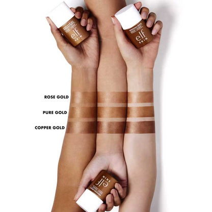 e.l.f. Skin Bronzing Drops Tinted Serum Shade Swatches