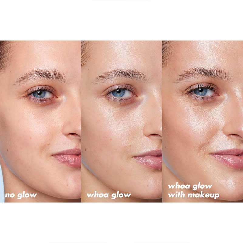 e.l.f Skin Suntouchable! Whoa Glow SPF 30 | glowy sunscreen and makeup primer | lightweight | broad-spectrum protection | radiant glow | non-greasy | hydrating | wear alone or under makeup