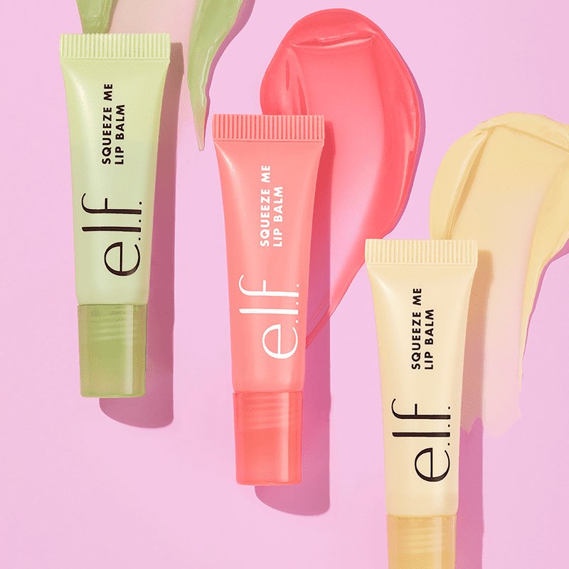 e.l.f. Squeeze Me Lip Balm | Juicy lips | Hydrated | Sheer color | Hyaluronic acid | Shea butter | Goji berry | Lightweight | Moisturizing | Vegan | Cruelty-free