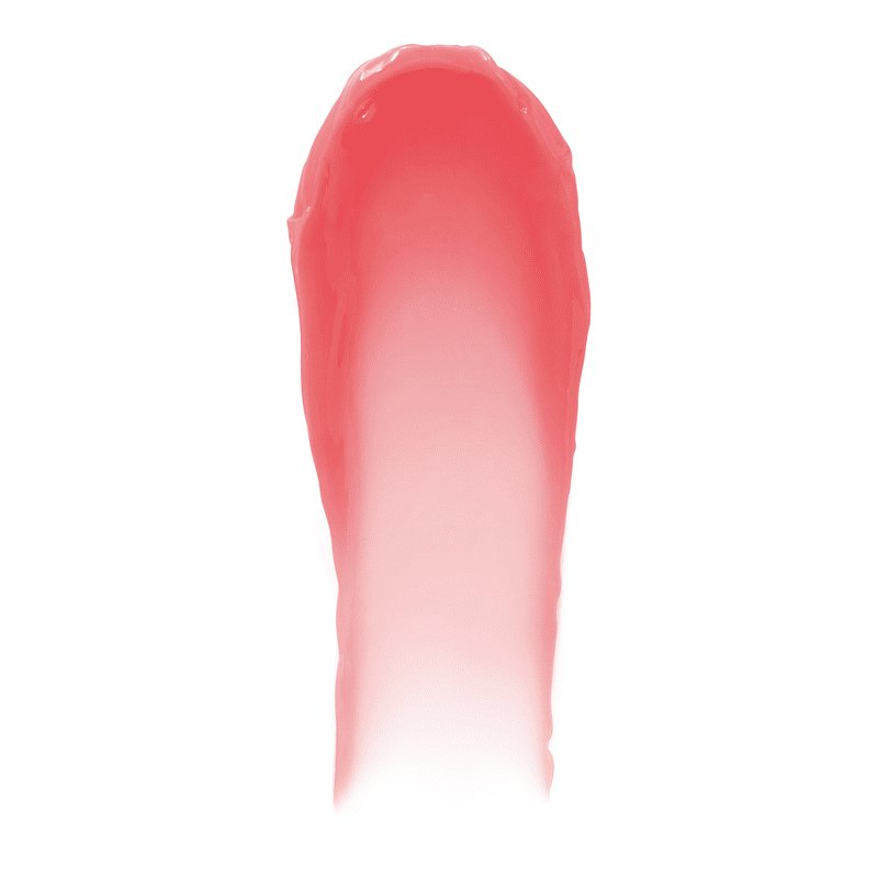 e.l.f. Squeeze Me Lip Balm | Juicy lips | Hydrated | Sheer color | Hyaluronic acid | Shea butter | Goji berry | Lightweight | Moisturizing | Vegan | Cruelty-free | Strawberry Swatch