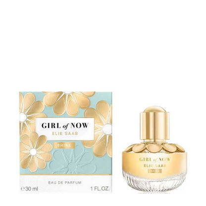 Elie Saab Girl Of Now Shine Eau de Parfum | radiant embodiment | Girl of Now spirit | solar | addictive variation | celebrates | modern woman's carefree | joyful essence | floral addiction | enhances ELIE SAAB signature notes.