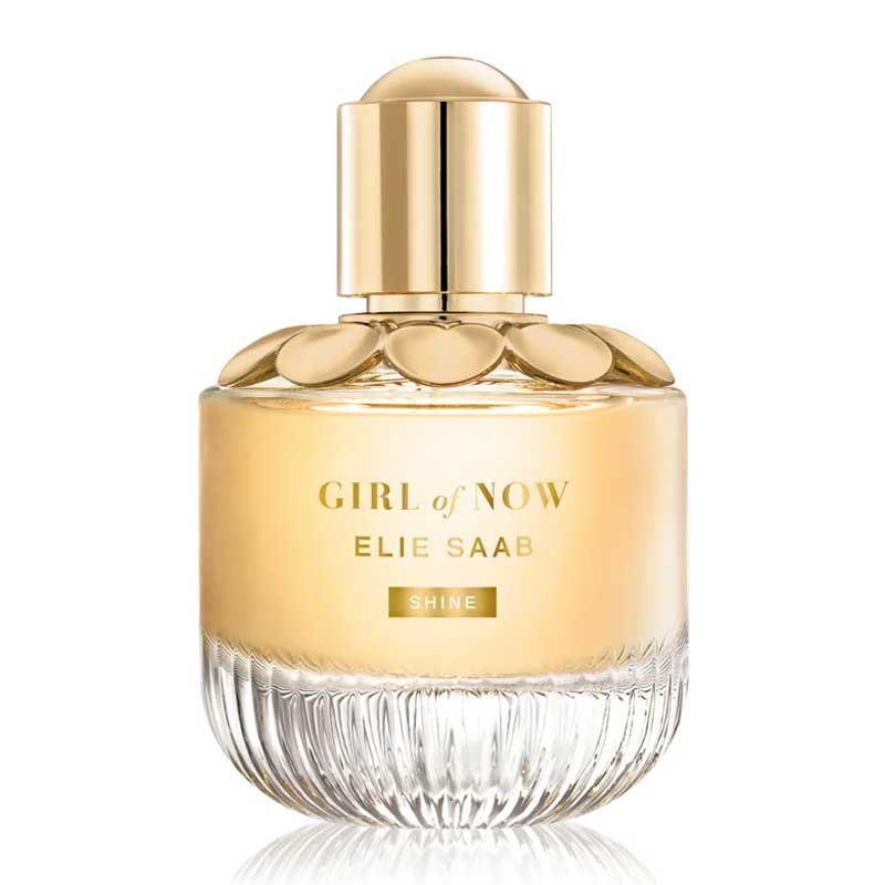 Elie Saab Girl Of Now Shine Eau de Parfum | radiant embodiment | Girl of Now spirit | solar | addictive variation | celebrates | modern woman's carefree | joyful essence | floral addiction | enhances ELIE SAAB signature notes.