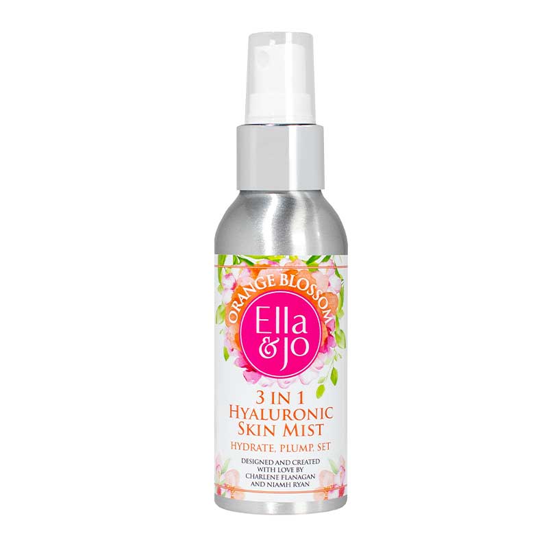 Ella and Jo Orange Blossom 3 in 1 Hyaluronic Skin Mist | Limited Edition | Hydrating Hyaluronic Face Mist | Soothing Facial Spray | Formulated with Nourishing Ingredients | Fresh Orange Scent