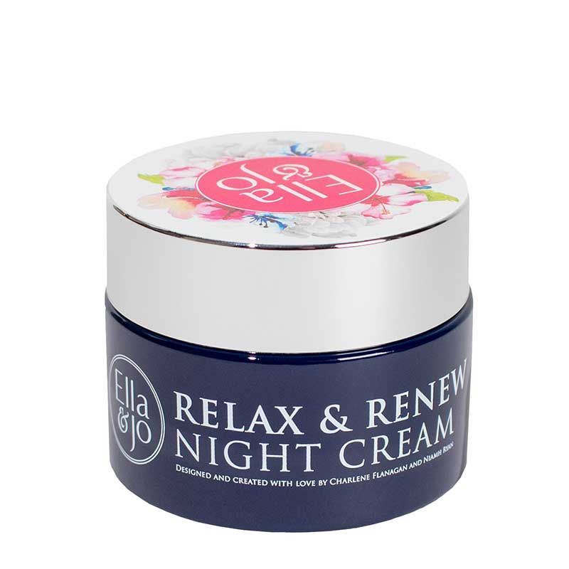 Ella and Jo Relax & Renew Night Cream | Skin Rejuvenation | Hydrating Night Cream | Super Ingredients | Stimulates Skin Rejuvenation | Daily Use | Skin Hero