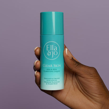  Ella & Jo Clear Skin AHA & BHA Clarifying Liquid | Blend of Alpha Hydroxy Acids (AHAs) and Beta Hydroxy Acids (BHAs) | Gently exfoliates, unclogs pores, and removes dead skin cells | Prevents and treats acne | Noticeable improvements in texture, tone, and clarity within a few weeks.