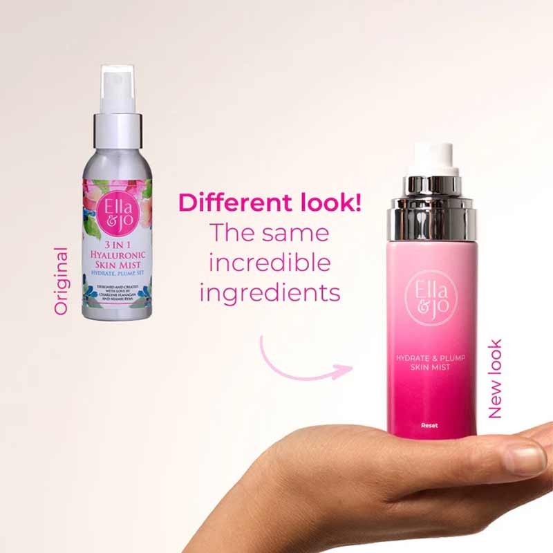 Ella & Jo Hydrate & Plump Skin Mist Reset new packaging same formula