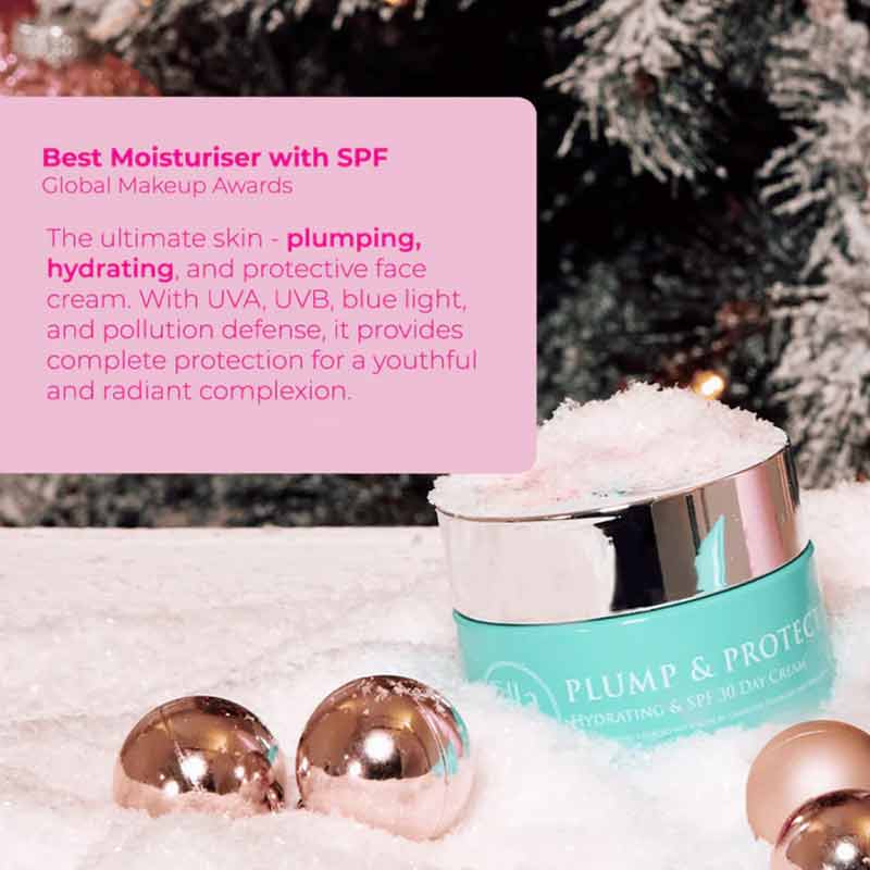 Ella & Jo Plump & Protect Hydrating SPF 30 Day Cream, UVA and UVB defense, hydrating face moisturiser