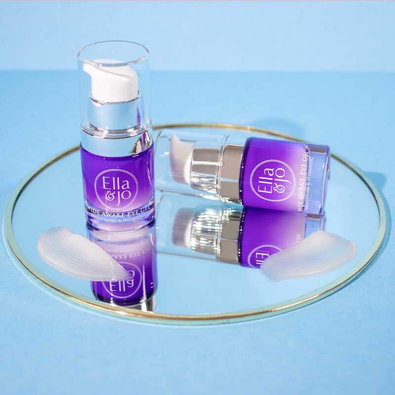 Ella and Jo Wide Awake Eye Gel | Fortified with Hyper-Active Ingredients | Addresses Dark Circles, Puffiness, Fine Lines, Wrinkles, and Hydration | Multi-Purpose | Suitable for All Skin Types | Encourages Smooth, Bright, and Hydrated Undereye Area