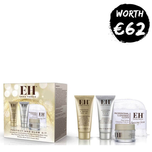 Emma Hardie Protect & Glow Kit | emma hardie | moisturiser | mothers day gift set | spf 30 | moringa cleansing balm | protect and glow kit | gift for her | gift set | mothers day gift set 