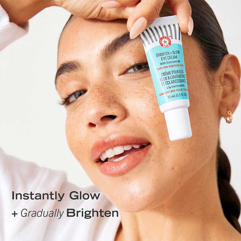 First Aid Beauty Brighten + Glow Eye Cream with Niacinamide | Instantly Illuminates and Hydrates | Gradually Brightens and Reduces Appearance of Dark Circles | Enriched with Niacinamide