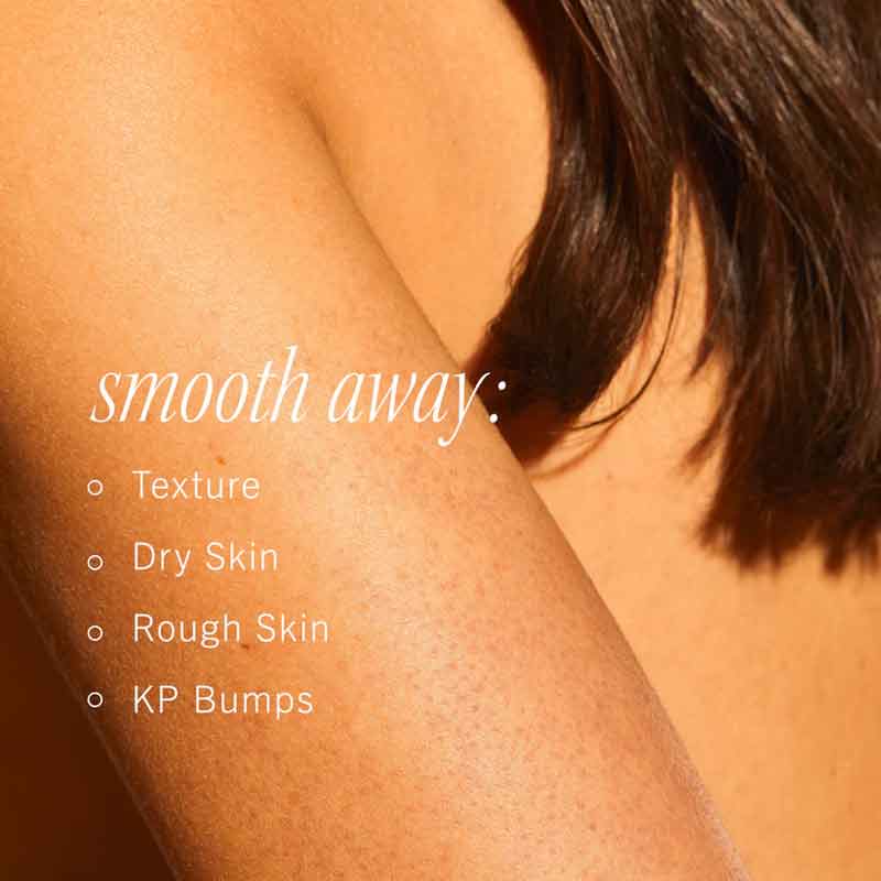 First Aid Beauty KP Bump Eraser Body with 10% AHA Peach Benefits Infographic