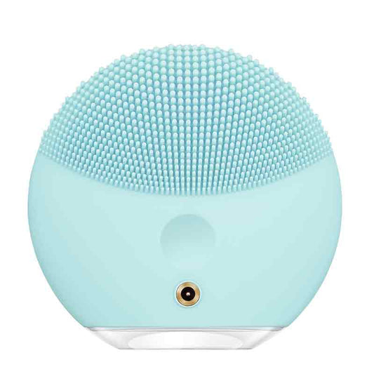 Foreo Luna Mini 3 | device | hygienic | cleanse |  travel-friendly | facial cleansing brush | ultra-soft, | bacteria-resistant | silicone | 30 seconds | Glow Boost mode | healthy | radiant | complexion | pearl pink | mint