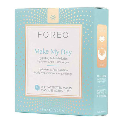 Foreo | UFO | Make My Day | luxurious | anti-pollution | hydrating | dry skin | face masks | 90-second | treatment | nourished | protected | healthy | brighten | red algae | hyaluronic acid