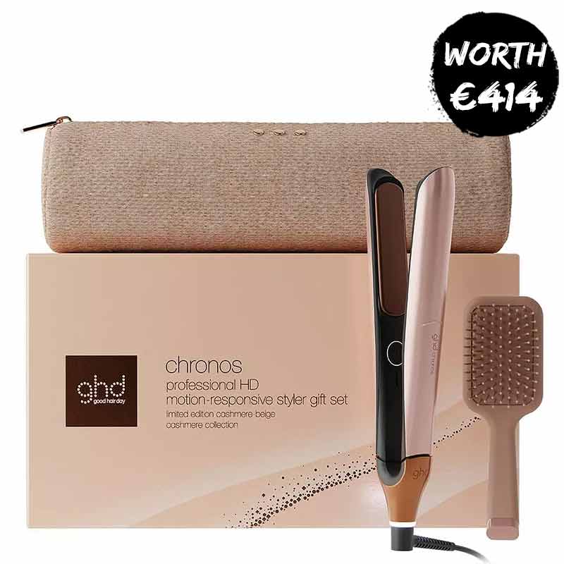 ghd Chronos Hair Straightener Festive Gift Set In Cashmere Beige