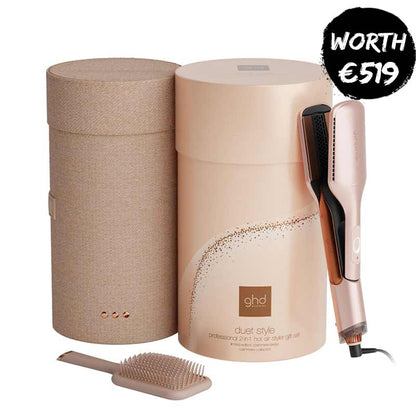 ghd Duet Style 2-in-1 Hot Air Styler Gift Set Limited Edition Cashmere Beige inner and outer box